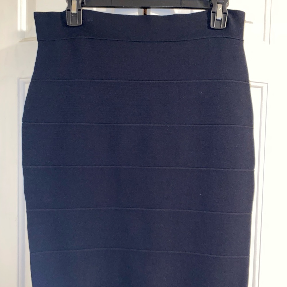 Never worn Black ribbed Bandeau skirt
